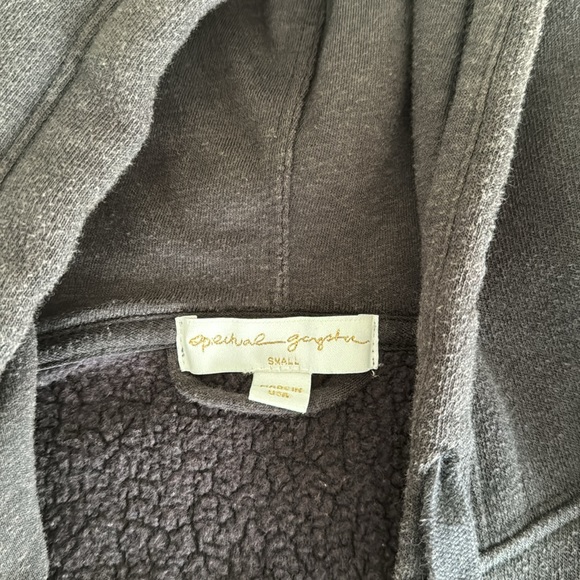 Spiritual Gangster Rainbow Stripe Love More Zip-Up Sweatshirt Hoodie - Picture 5 of 7